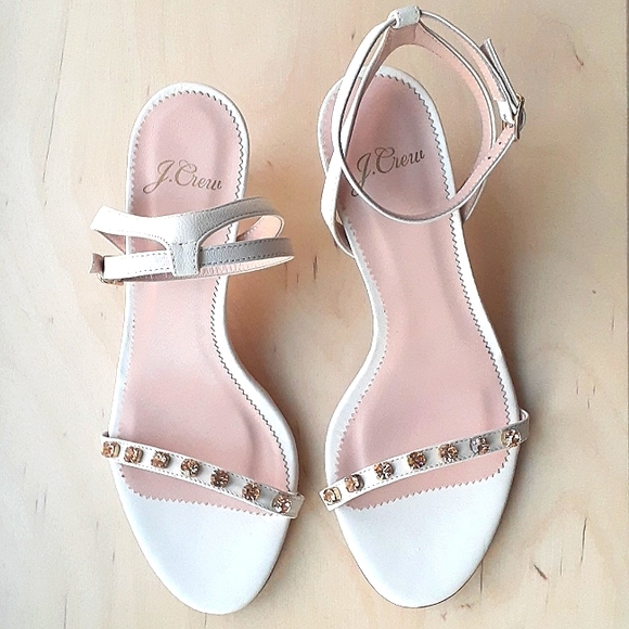 J. Crew, Size 6, Cream with Peach Sparkles - Picture 1 of 4